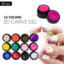 BUKAKI 12 цветов скульптура гель для ногтей 3D резной УФ-гель креативный DIY Дизайн ногтей Декор
