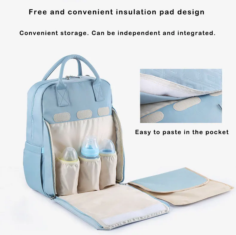 Модный рюкзак для мамы, водонепроницаемая сумка для подгузников, Большая вместительная сумка для мам, термоизоляционная детская сумка, дорожная сумка для коляски, Hanimom