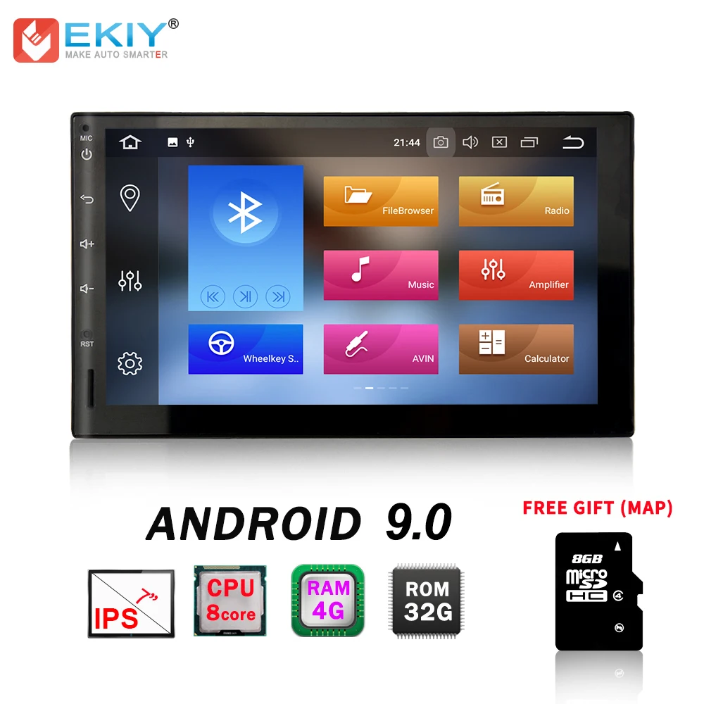 

EKIY 7'' IPS Octa Core 4G 32G 2Din Android 9.0 Universal Car Radio GPS Navigation Multimedia Stereo Audio Video Player Head Unit