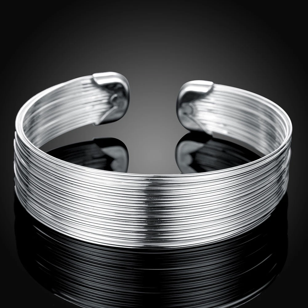 Женский широкий Браслет манжета с серебряным покрытием|bangle bracelet|fashion bangle braceletcuff
