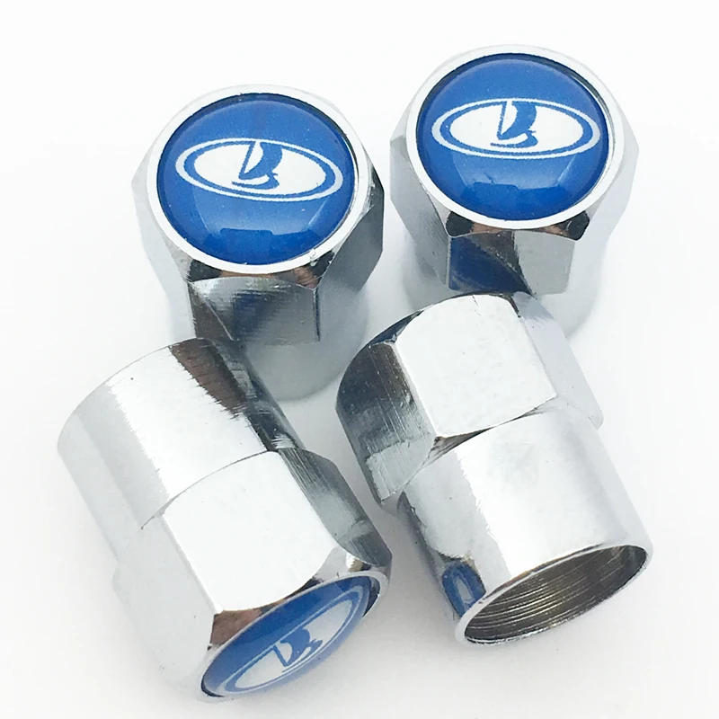 

ANTINIYA 4pcs New Style Car Badge Wheel Tire Valve Cap Tyre Dust Cap for lada renault opel alfa abarth Mustang car styling