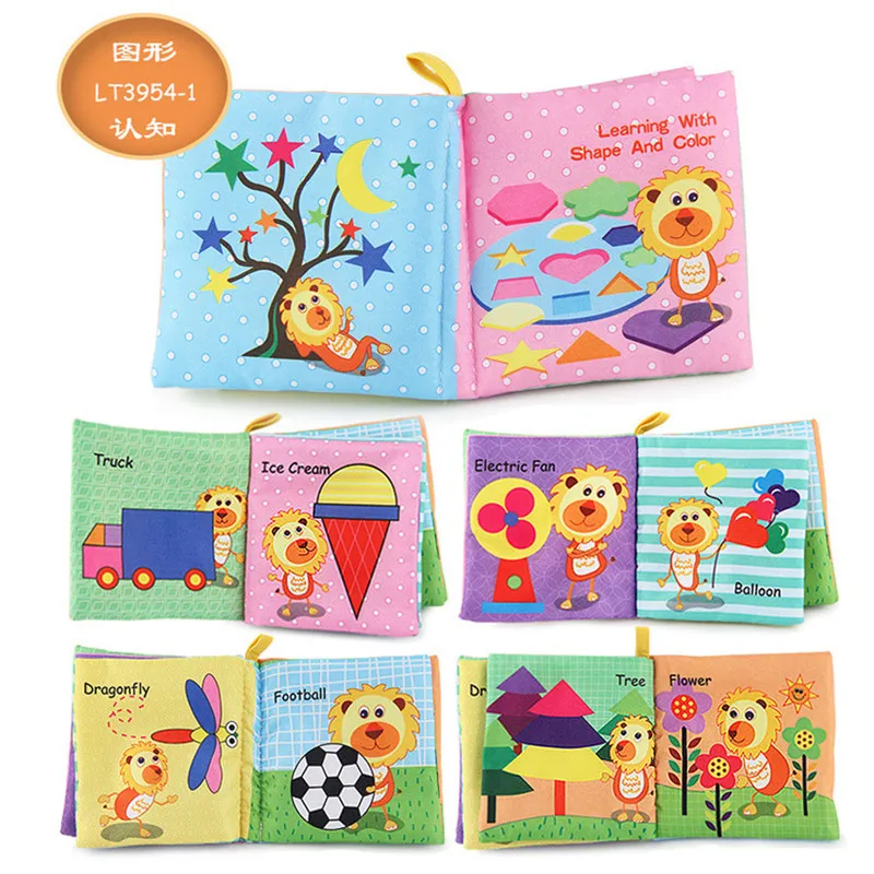 Intelligence Development Soft Cloth Cognize Book Educational BB Sound For Baby W