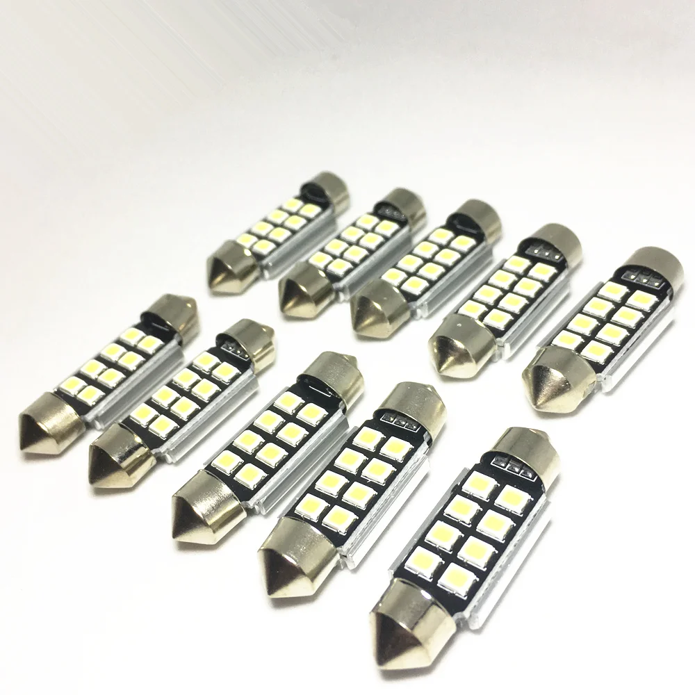 10 шт. гирлянда 31 мм 36 39 41 CANbus C5W светодиодная безотказная 5630 5730 8 smd внутренняя лампа