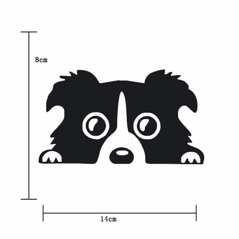 Border Collie Anjing Kepribadian Reflektif Kaca Belakang Pet Mobil