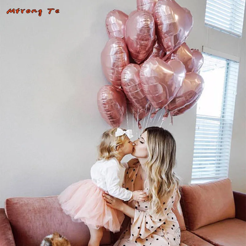 

12pcs 18inch rose gold foil Balloon party decrations bachelorette bridal shower babay shower Wedding&Engagement Pure color