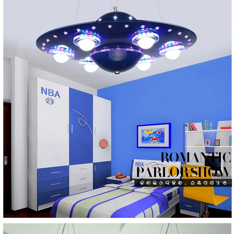 

Art Deco children's room cartoon animals Ceiling Lights Novelty UFO iron hanging light creative bedroom living room Ceiling Lamp