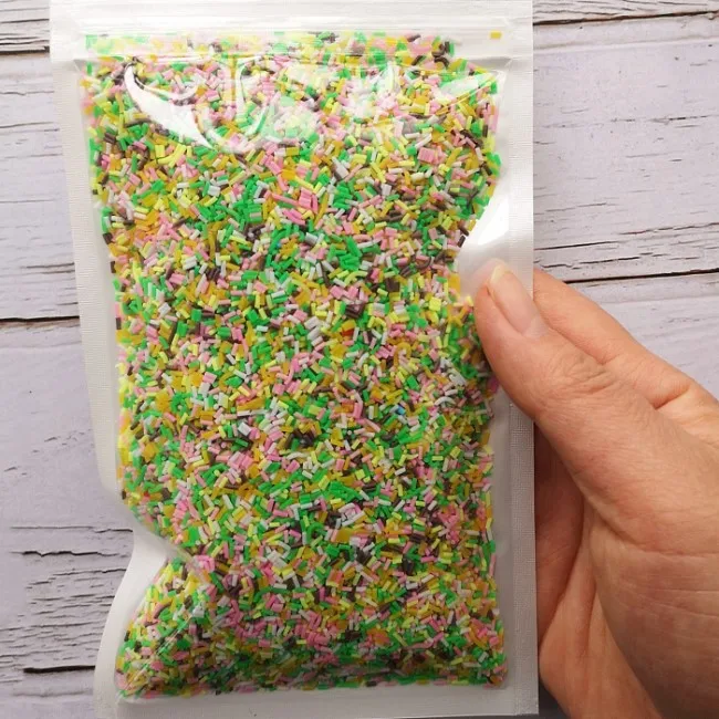 FLA 100g Slime Clay Fake Candy Sweets Sugar Sprinkle Decorations for Fake Cake Dessert Food Particles Decoration Toys 19