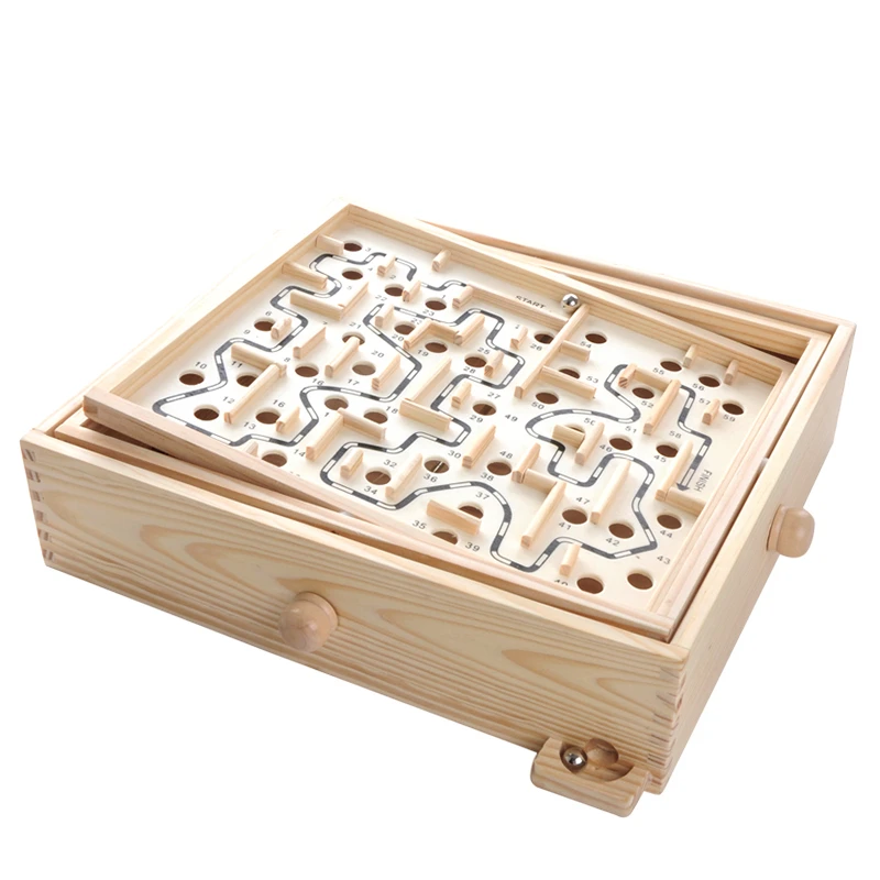 wooden ball maze