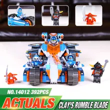 2016 New LEPIN 14012 392Pcs Nexus Knights Clay’s Rumble Blade Jestro Clay Kits Minifigure Blocks Bricks Toys Compatible legeo