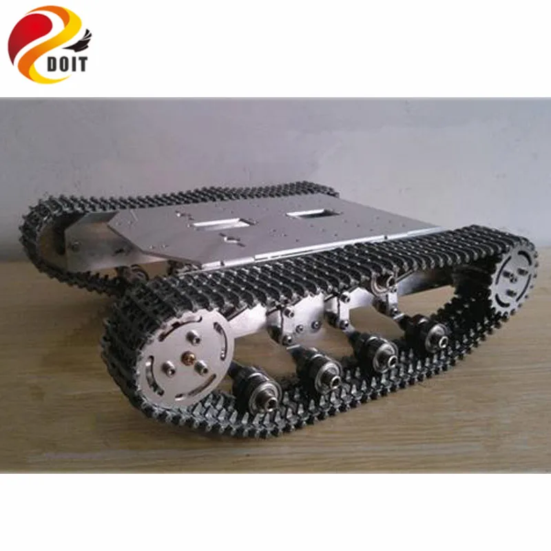 Metal Track Version! Big load Carry 8~10KG/Metal Tank Car Chassis/All Metal Structure,Big Size/Obstacle-surmounting Tank Car DIY wenhsin diy metal structure tank chassis tracked robot car obstacle avoidance