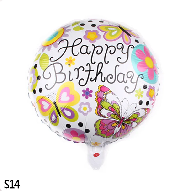 18 дюймов фольга для дня рождения воздушные шары мальчик девочка день рождения декоративный для Бэйби шауэра гелиевые шары Детские принадлежности для детских праздников - Цвет: S14