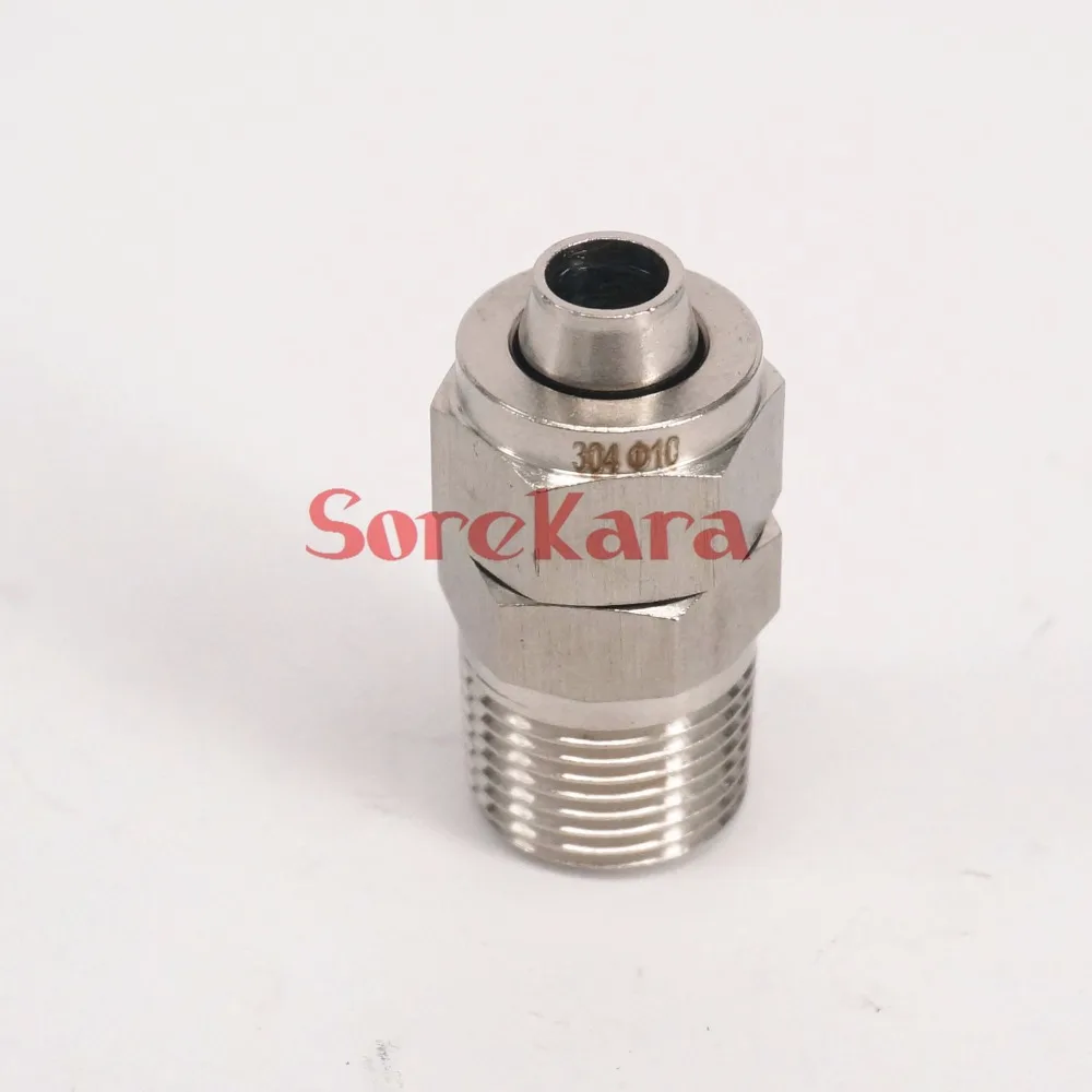 Qiuck Fit Hose O.DxI.D 10x8mm-1/8&quot BSP Male 304 Stainless Steel Hex Quick Joint Fitting Connector | Обустройство дома