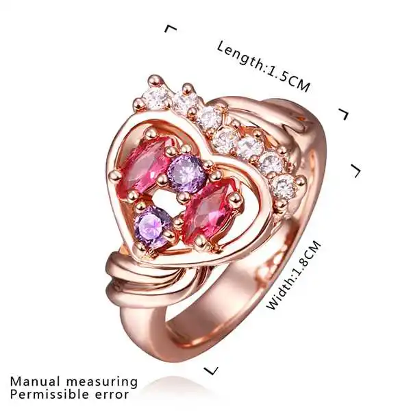 New Arrival Engagement Ring 18K Gold Plated Women Rings Made With Genuine SWA Elements Austrian Crystal Jewelry SMTPR433 | Украшения и
