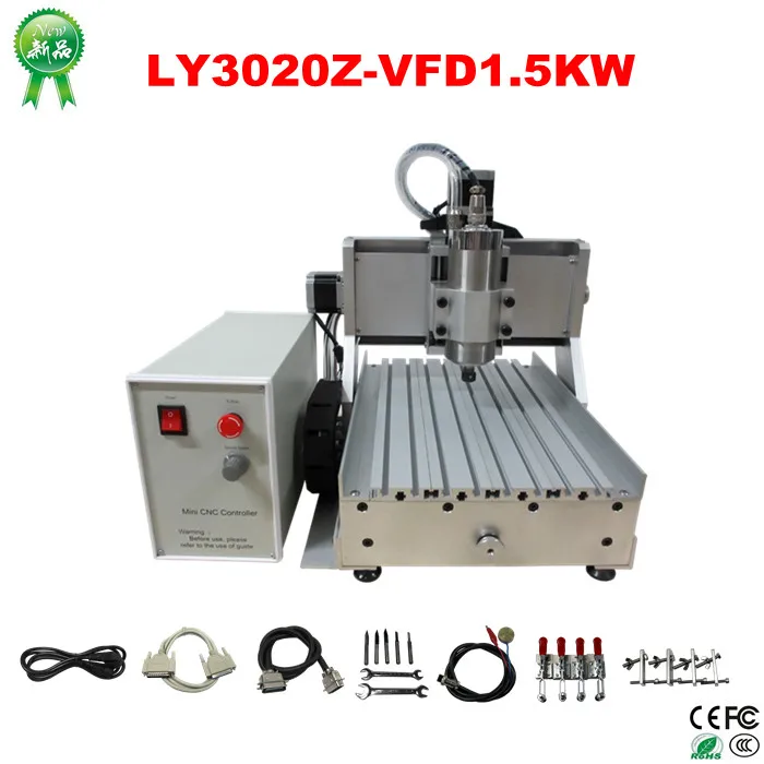 

3axis CNC Router LY CNC3020Z-VFD1.5KW cnc cutting machine