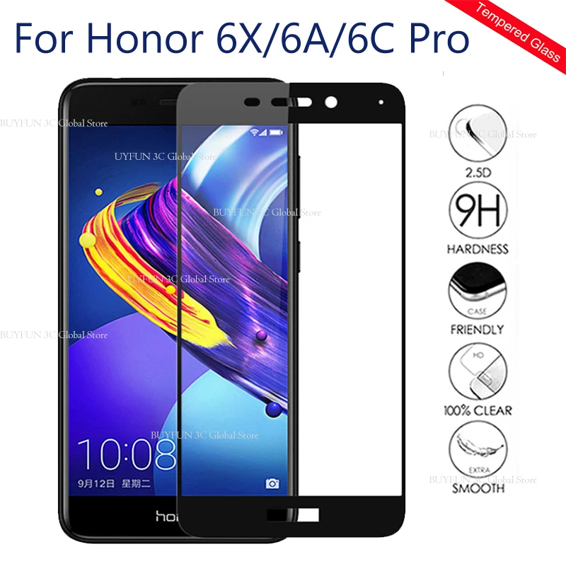 

honor 6a Protective Glass On For Huawei Honor 6c pro Screen Protector For Honor 6x 6a Tempered Glass Film honor6 6 a c x honer