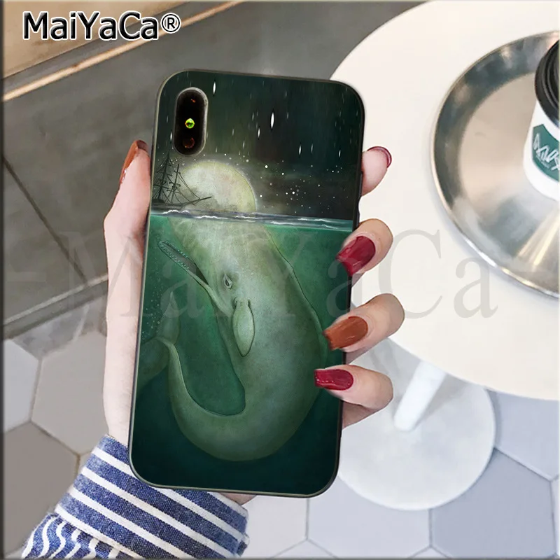 MaiYaCa Кита Дельфин в море заказчик высокое качество чехол для телефона iPhone 8 7 6 6S Plus