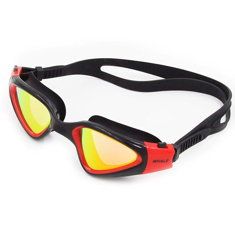 Силикон для взрослых очки для плавания водонепроницаемые противотуманные УФ-защитные очки для плавания для мужчин и женщин очки для плавания - Цвет: red