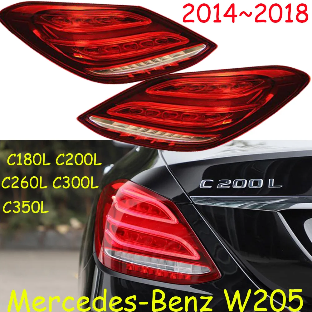 Видео 1 шт. W205 хвост светильник 2014 ~ 2018 автомобильные аксессуары C180L C200L C260L C300L C350L