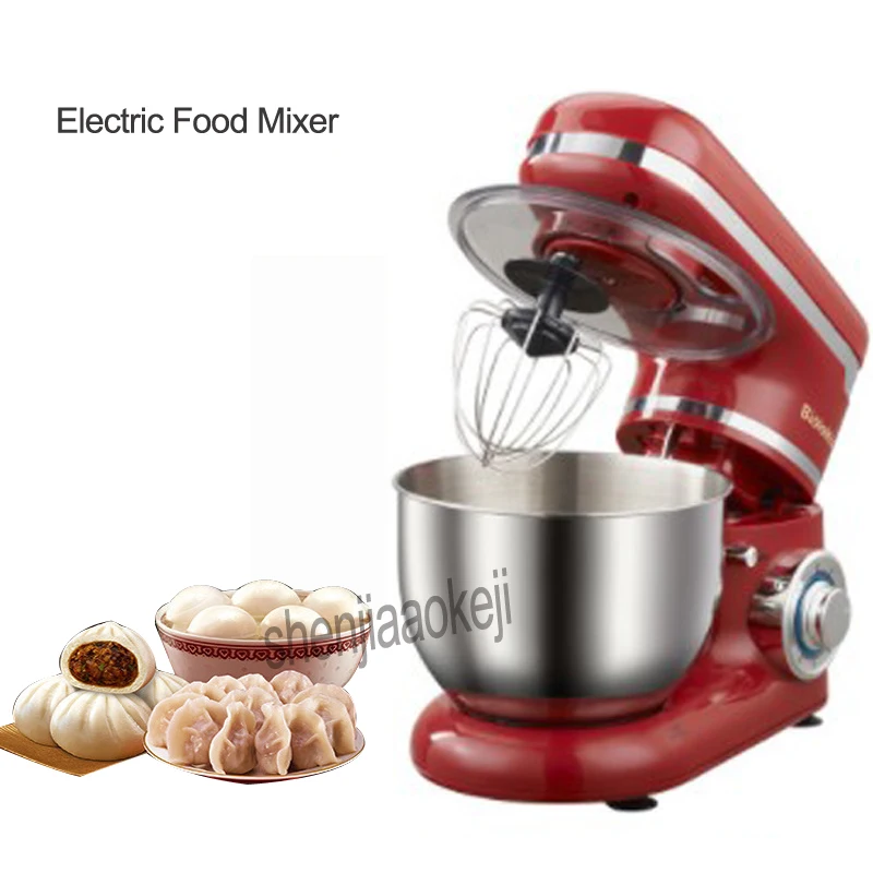 Stainless Steel 6-speed Household Electric Food Stand Mixer Egg Whisk Dough Cream Blender Kitchen Appliance 4L 1200W  220-240v