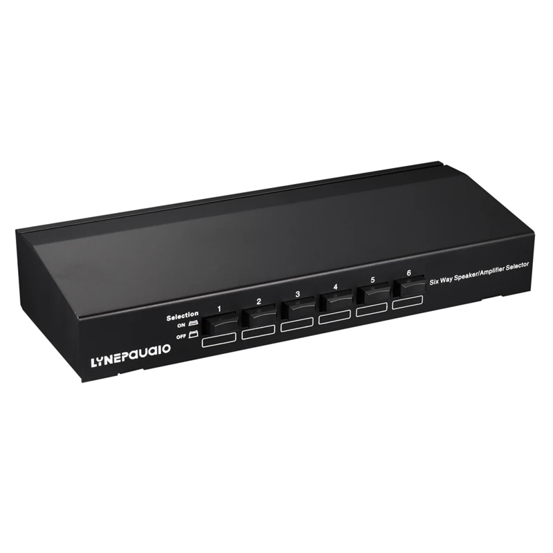 

Lynepauaio Switcher, 1 In 6 Out Or 6 In 1 Out, Speaker Switcher Selector Comparator,12-Awg Speaker Cable, Which Support 100W A