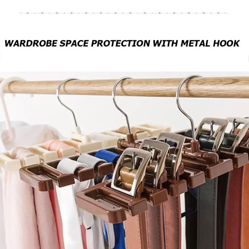 Ties Belt Scarf Rack Organizer Hanger Homeware Closet Organizer Wardrobe Space Saver Belt Hanger Ties Hanger Holder Hook 