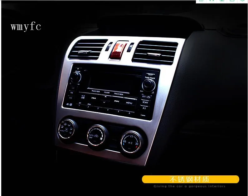 

Stainless Steel Navigation Panel Sequins Interior dashboard decorative frame Cover For Subaru Forester XV 2013-2016