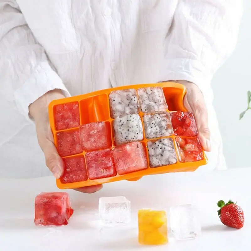 10-24 Сетки Пищевой Силиконовый поднос для льда фруктовый лед производитель кубиков DIY креативная маленькая форма для льда квадратная форма кухонные аксессуары