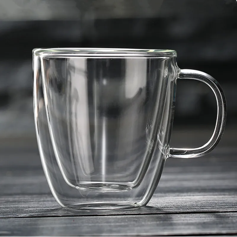  Creative Coffee Cups Heat-resistant Double Wall Glass Tea Mugs Handmade Creative Beer Drink Transpanrent Drinkware (4)