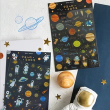 1 шт наружные наклейки с космосом декоративные наклейки Клейкие наклейки Скрапбукинг DIY украшения для школьные принадлежности для детей