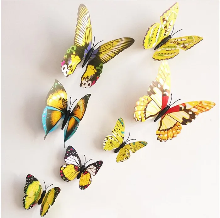 Butterfly Lots Fridge 12pcs Refrigerator Kitchen Ornament Home Magnets