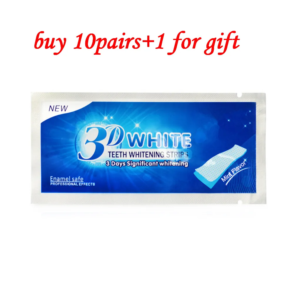 

10pairs Advanced Removal Teeth Whitening Strips Safe Fast Oral Hygiene Bleaching Tooth Whitening Care Tool and 1 for Free TSLM2