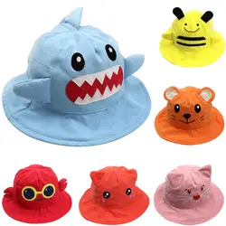 Милая детская шапка для девочек, мультяшная шапка для маленьких мальчиков с ушками, весенне-Осенняя детская Кепка, хлопковые детские шапки