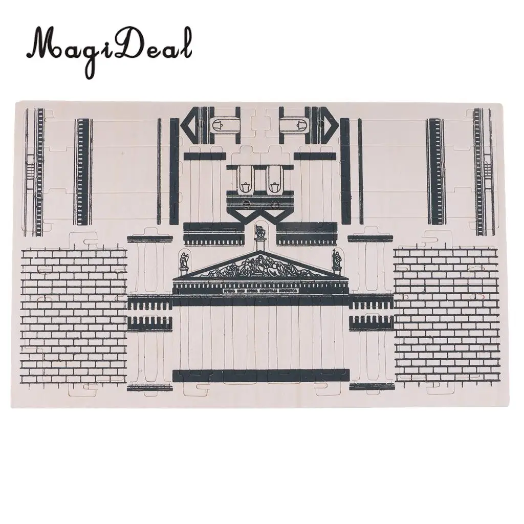 Wooden 3D Puzzle DIY Assembly Church Building Model Architecture Children Adult Puzzle Jigsaw Kids Toy Gift