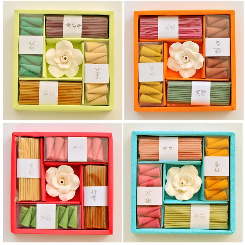 Vintage Fragrance Incense Gift Set Pagoda Incense + Aromatherapy+holder