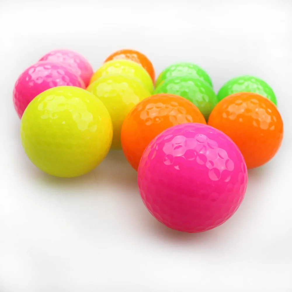 Гребень для гольфа хрустальные мячи для гольфа тренировочные двухсекционные мячи для гольфа подарок для гольфа смешанные цвета 12 шт./упак
