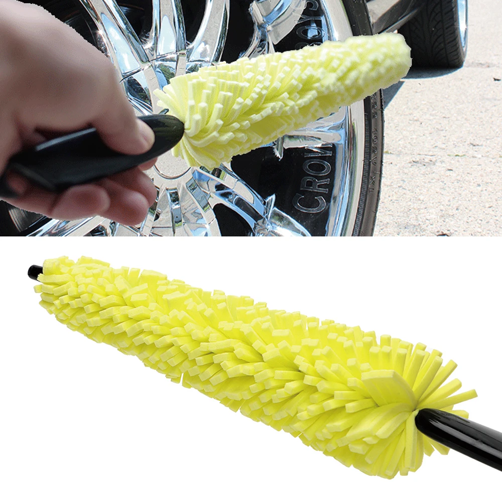 Car Wheel Brush Vehicle Cleaning Brush Wheel Rims Tire Washing Brush