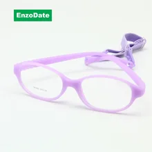 Очки для мальчиков, оправа с ремешком, размер 50/16, цельные, без винтов, безопасные, гибкие очки для девочек, оптические детские очки