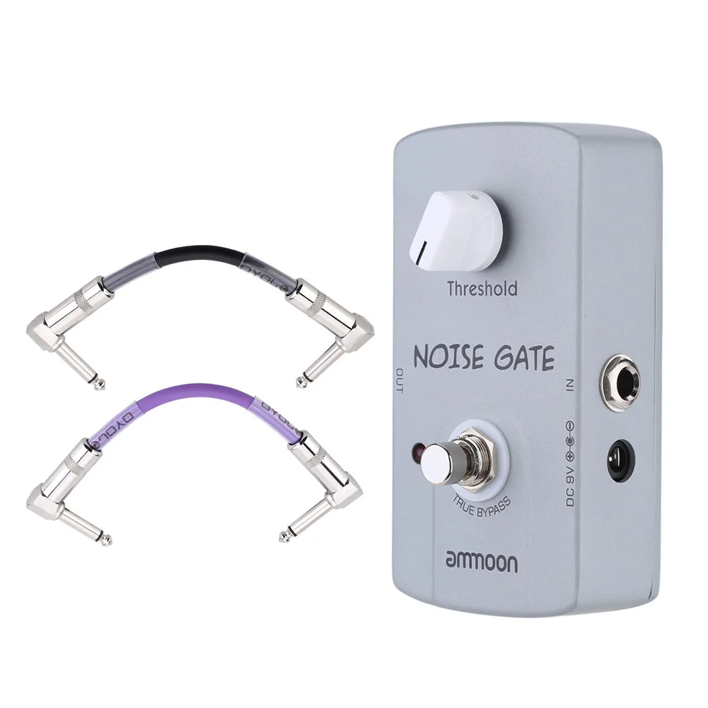 Ammoon AP-06 педаль для гитары Noise Gate электрогитара эффект педаль шумоподавитель с 2 шт. педаль Соединительный кабель