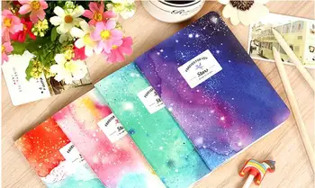 

1pcs/lot 105*142MM/ Romatic Color Starry sky series 64K Kraft paper notebook/journal Diary/Notepad School Office Supplies