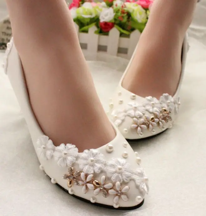 

Lace wedding shoes for womens PR639 custom make hand made woman brides bridesmaid bridal's pumps party dress shoe light ivory