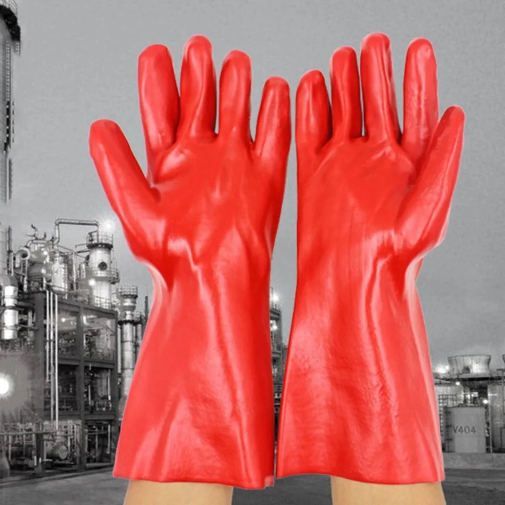 

Non-Slip Waterproof PVC Coated Working Gloves Oil Resistant Acid Resistant Chemical Safety Gloves for Industrial Work