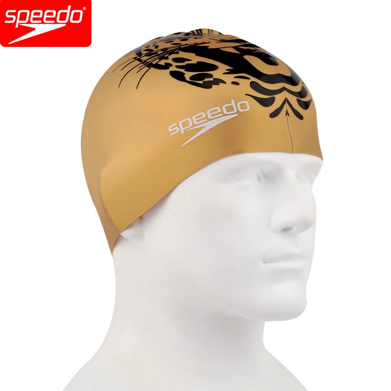 Speedo Professional Silicone Swimming Cap Golden Large Size For Men Or
