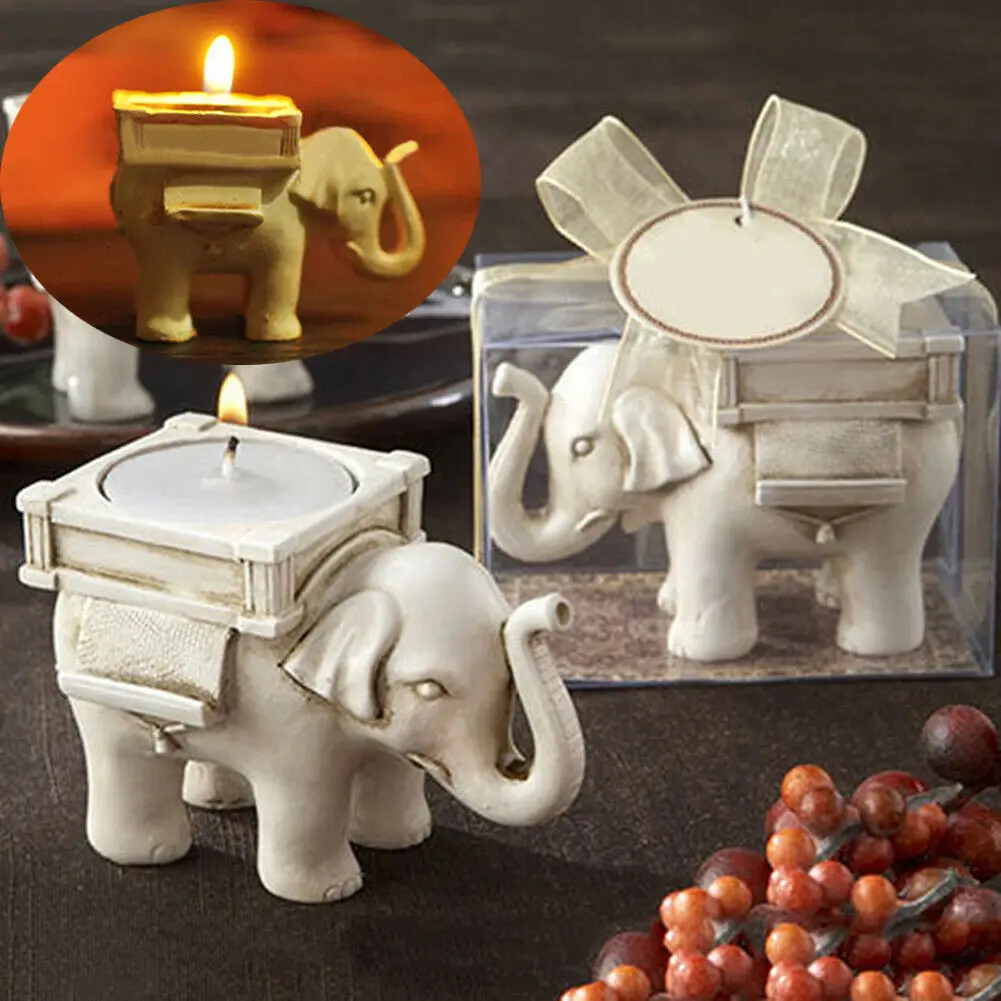 

1PC Beige Retro Resin Candle Holder Ivory Wedding Party Home Decor Candlestick Holidays