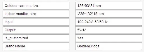 2,4 ГГц, 7 дюймов TFT Экран цифровой беспроводной видео домофон GB-8803GA