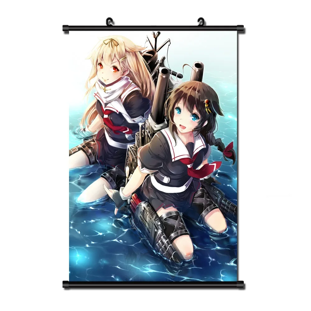 Японского аниме Kantai Коллекция yuudachi стены прокрутки плакат 40x60 см Куадрос decoracion салон прокрутки живопись холст