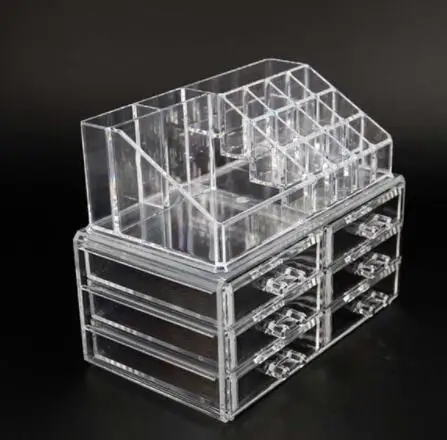 

New Clear Acrylic Makeup Nail Polish Rack Lipstick Cosmetic Storage box Holder Makeup Brush Makeup Organizer