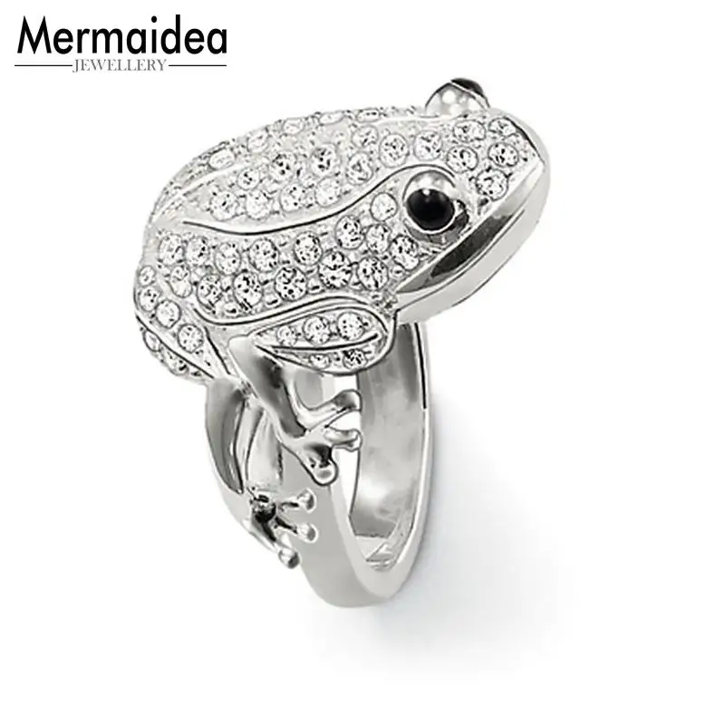 

Ring Elegant White Frog 2019 New Fashion Jewelry 925 Sterling Silver Cute Party Gift for Women Girls Lover