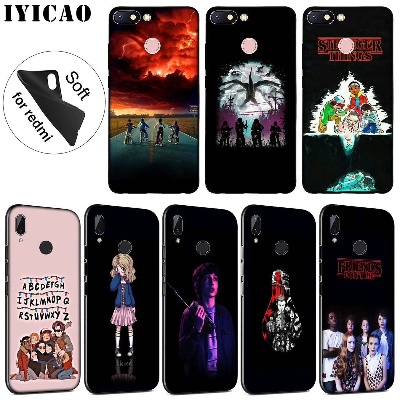 IYICAO Stranger Things tv Soft Silicone Phone Case for Xiaomi Redmi K30 K20 8A 7A 6A 5A S2 GO Note 8 8T 7 5 6 Pro Cover |