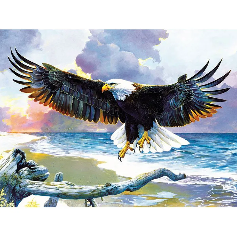 5D DIY Diamond Embroidery Flying eagle Out of the Storm Painting Cross Stitch full Square Rhinestone Mosaic home decorat | Дом и сад