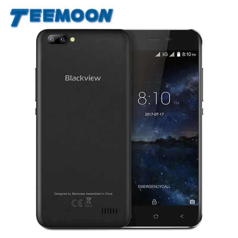 Blackview A7 3G смартфон двойной камеры заднего 5.0 &quotHD mt6580a 4 ядра android 7.0 1 ГБ Оперативная